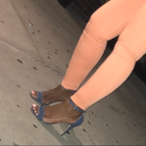Denim heeled sandals - Picture 1 of 3